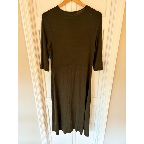NWT Vince Scoop Neck Solid Dress in Mallard Green - Picture 9 of 9